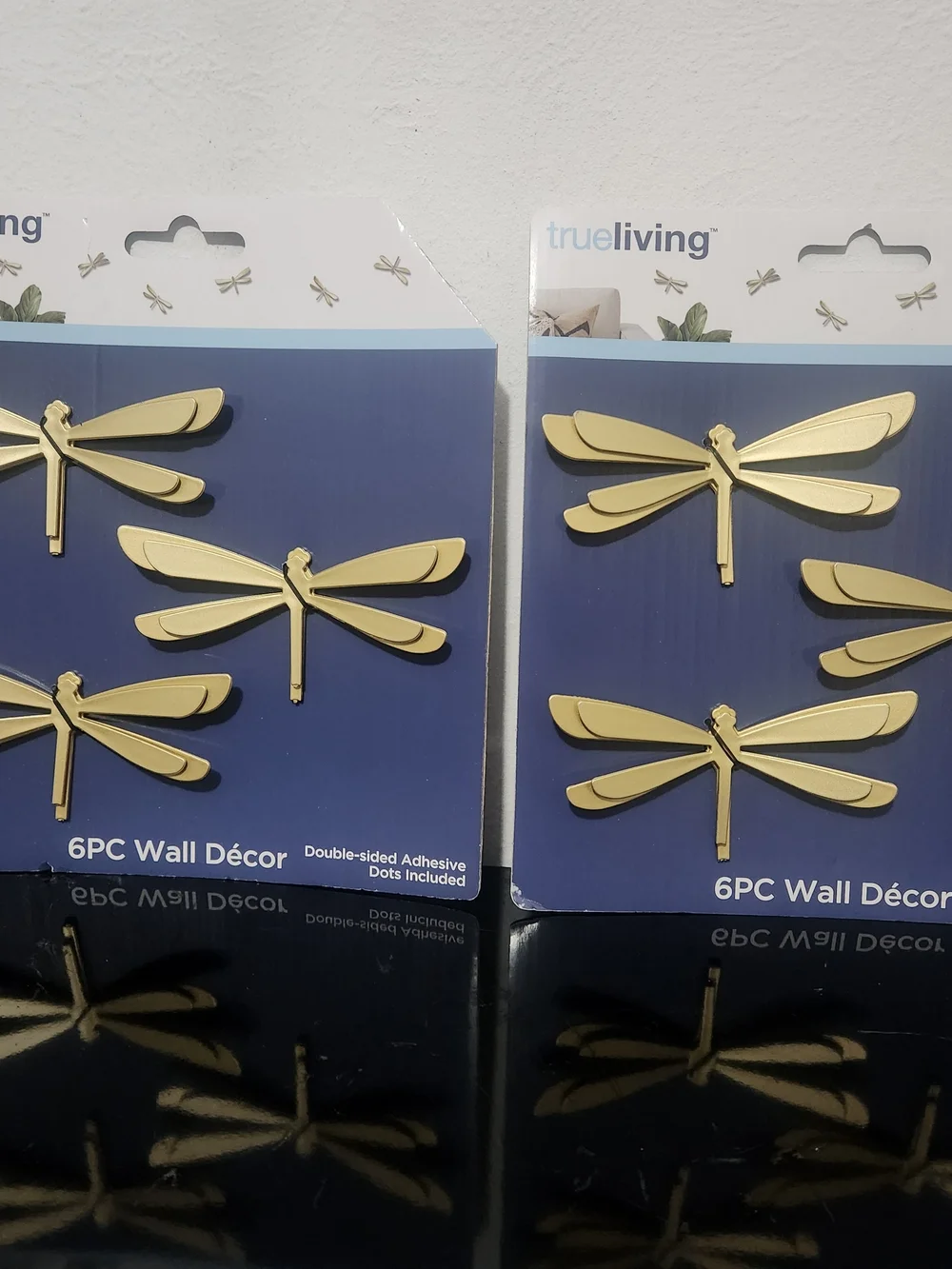 trueliving Gold Dragonfly Wall Décor - Set of 6